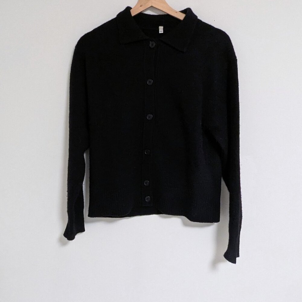MUJI Labo Collared 100% Wool Cardigan